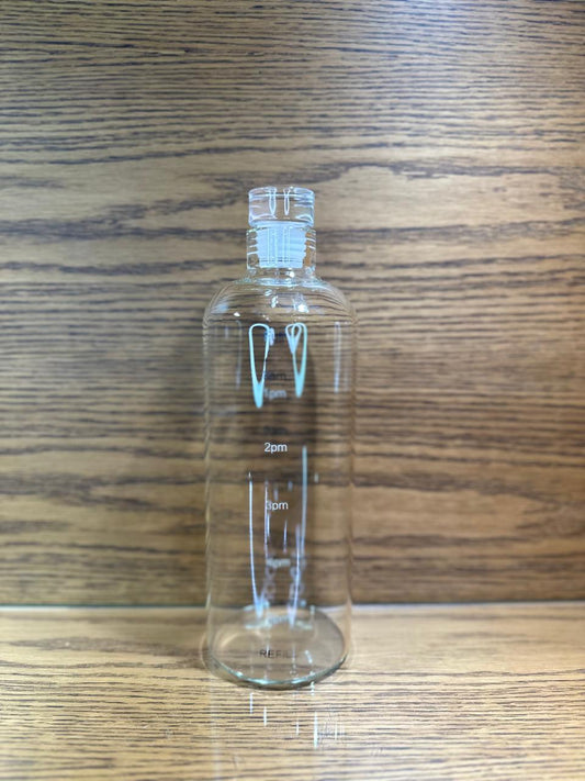 Glass Water Bottle Sports Fitness Student Cup 1000 ML CLEAR