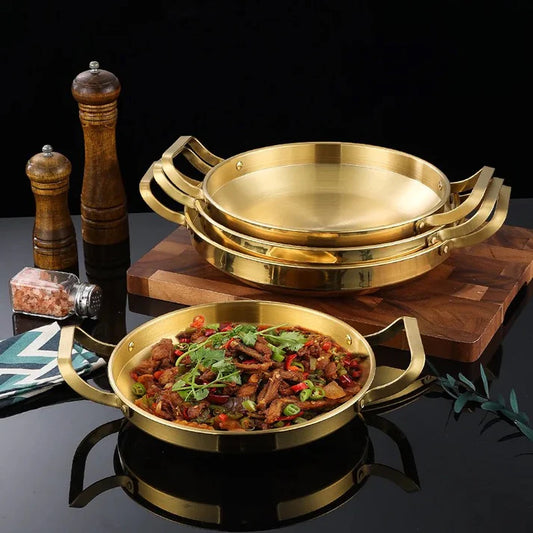 GOLDEN SPANISH PAELLA WOK 24 CM - TDL HOUSEHOLD