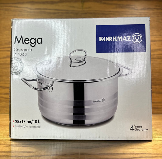 KORKMAZ MEGA Casserole 28 x 17 cm (10 Liters) - TDL HOUSEHOLD