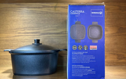 KORKMAZ Square Cast Iron Casserole 28 x 28 x 12.5 cm “Casterra” - TDL HOUSEHOLD