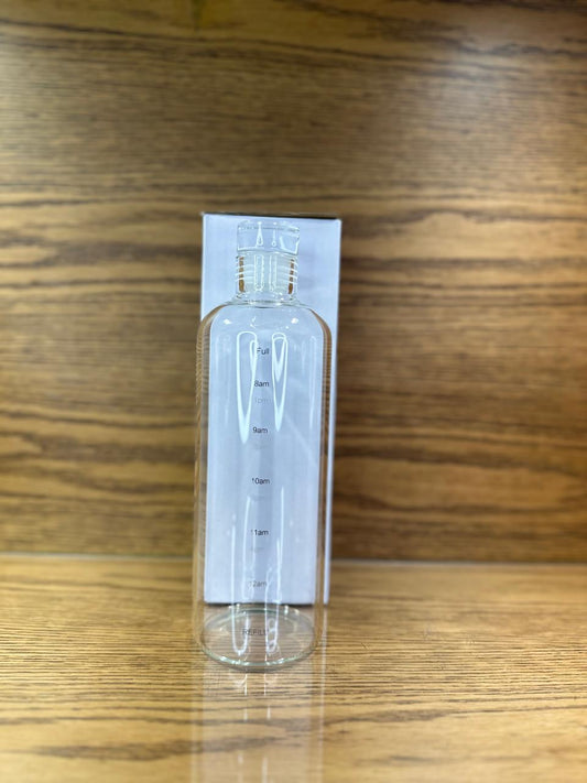 Glass Water Bottle Sports Fitness Student Cup  750 ML CLEAR