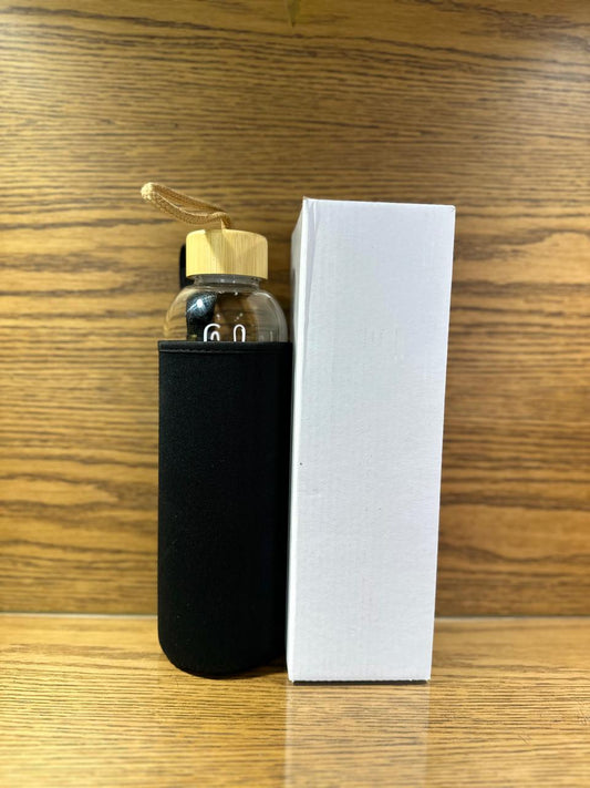 Plain glass bottle with cover  1000Ml